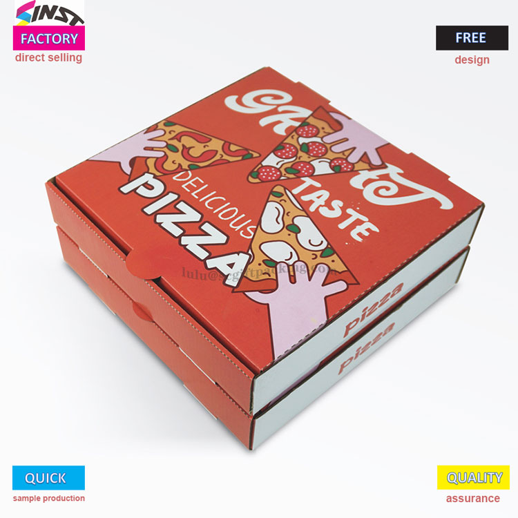 Rød tyk kohud pizza bølgeboks